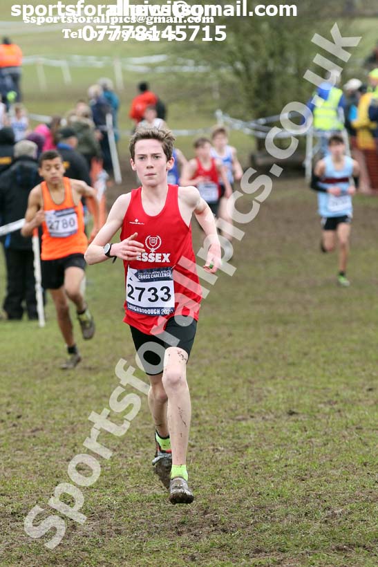 Boys under-13s, 2020 British Athletics Inter Counties Cross Country Champs., Prestwold Hall, Loughborough. Photo: David T. Hewitson/Sports for All Pics